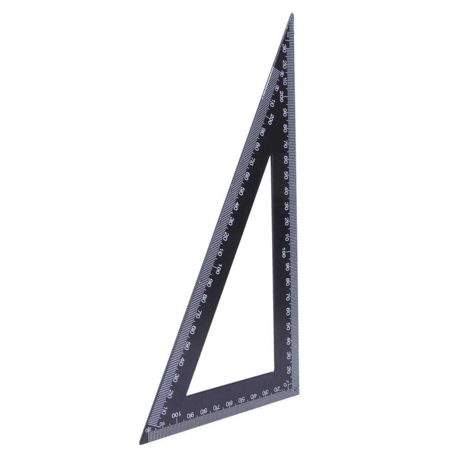 Astibym Triangle Ruler, 120*300mm, High Carbon Steel, Professional Woodworking Measuring Tool
