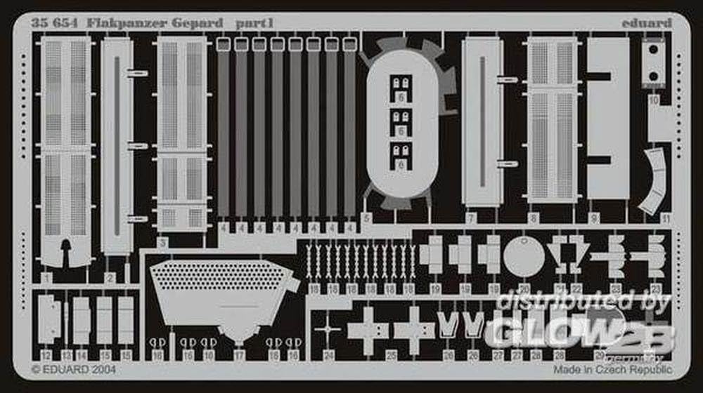 Eduard Accessories 35654 Model Building Accessories German Army flakkanzer Cheetah Photo Etching Set