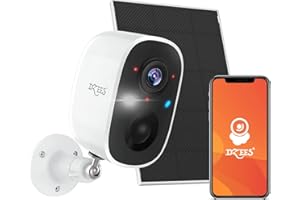 Dzees Solar Powered Security Camera Wireless Outdoor WiFi, 2K Color Night Vision Outdoor Camera, Wireless Home Security Camer