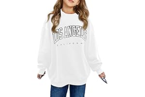GeGekoko Girls Los Angeles Oversized Sweatshirts Crewneck Long Sleeve Casual Loose Pullover Tops