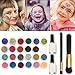 SKYMORE Glitter Tattoo Kit, Face paint, Temporary Tattoos, Make Up Body Glitter, With 24 Glitter Color,108 Uniquely Themed Tattoo Stencils, Body Art Design For Kids Teenager Adult,Halloween