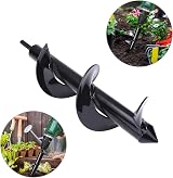 PTPTRATE Earth Auger Drill Bit Planter Digger Garden Planting Tool 8x30cm view 2
