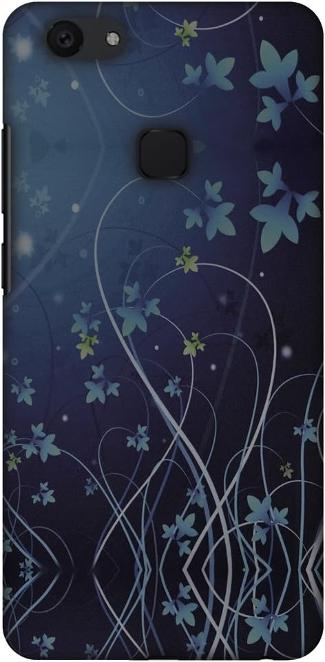 Amzer Slim Fit Handcrafted Designer Printed Hard Shell Case Back Cover Skin for Vivo V7 Plus - Midnight Lily HD Color