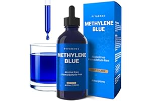 PIYABANG Methylene Blue Pharmaceutical Grade, 5X Concentrated USP Grade Methylene Blue Drops, Third Party Tested - No Formaldehyde & Alcohol for Humans, 120mL