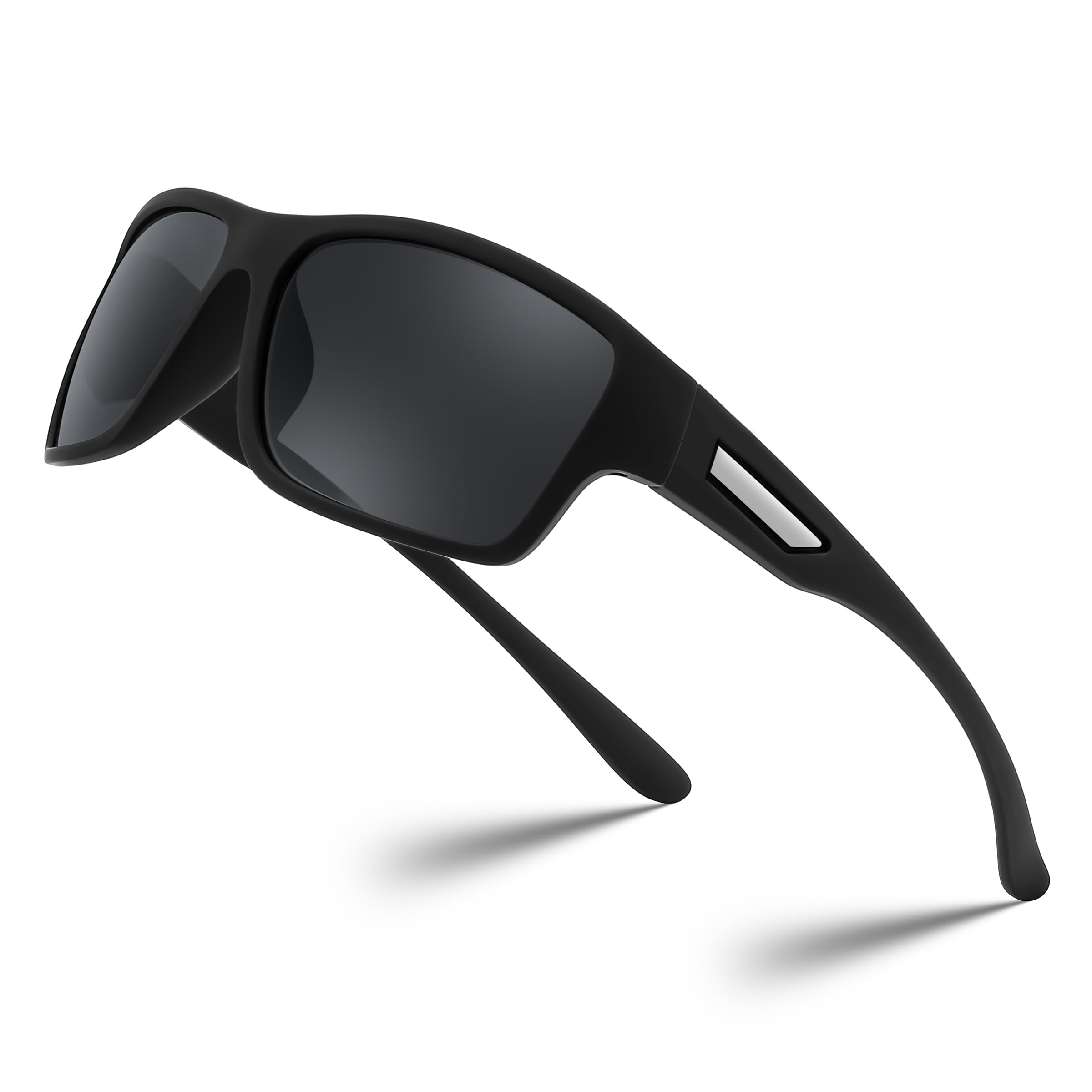 Photo 1 of (USED/FAIR) FEISEDY Polarized Sunglasses Readers for Men UV400 Protection TR90 Wrap Sports Outdoor Reading Sunglasses Fishing Driving B2379 Black,2.5x