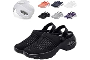 XieJY Women's Orthopedic Clogs, 2024 New Air Cushion Orthopedic Slip on Shoes Orthopedic Sandals for Women, Orthopedic Shoes for Women with Air Cushion Support to Reduce Back and Knee Pressure