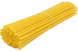 BAIONE Worldmotop 72Pcs Dirt Bike Spoke Covers Wheel Spoke Wraps Wheel Rim Spoke Skins Universal Replacement for Yamaha Honda BMW Suzuki Kawasaki(yellow)