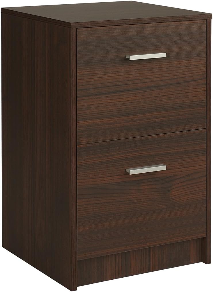 Devaise 2 Drawer Wood Filing Cabinet Letter Size A4 Dark Oak