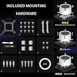SAMA Q70 360mm AIO Liquid CPU Cooler with 2.8" IPS