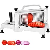 Commercial Tomato Slicer &amp; Vegetable Chopper 3/16inch Food Slicer | Heavy Duty with Easy-Grip Handle, Stainless Steel Blades for Tomatoes, Onions, Potatoes, Restaurant Kitchen Food Prep