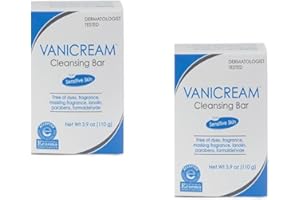 Vanicream Cleansing Bar For Sensitive Skin, Unscented 3.9 Ounce (Pack of 2)