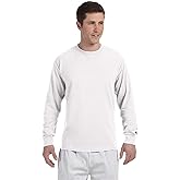 Champion Men's Long-Sleeve T-Shirt, Heritage Tee, Heavyweight Crewneck T-Shirt