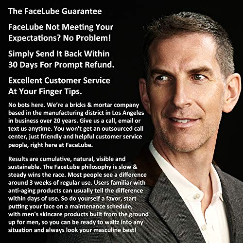 Camelot by FaceLube Men's Anti-Aging Skincare Kit Reduce Fine Lines and Wrinkles Complete 3 Step Set with Anti-Aging Cleanser and Wrinkle Cream for Men - Thumbnail 6