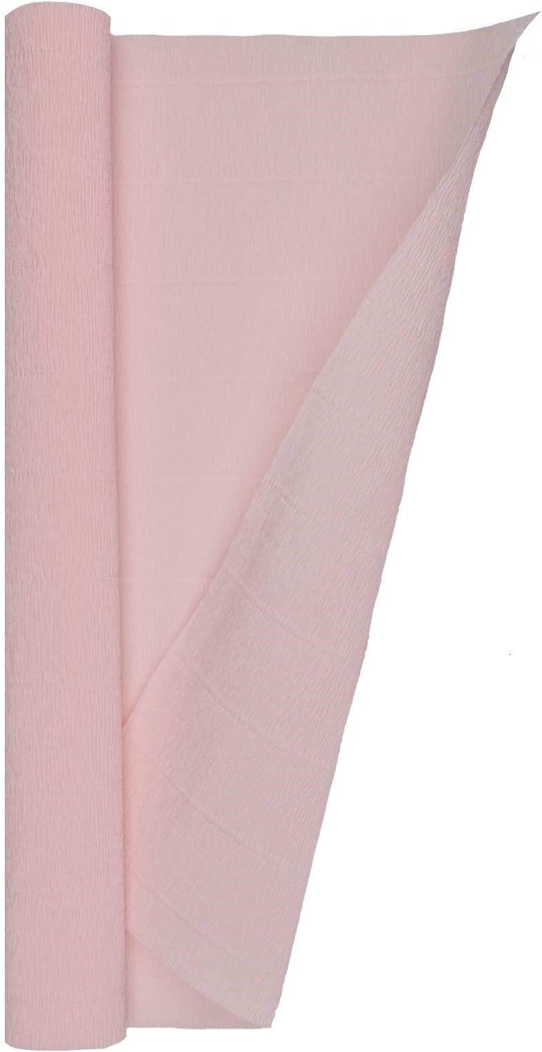 Crepe Paper Roll, Heavy Italian 180 g, 13.3 sqft, Light Pink
