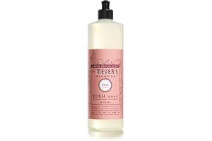 Mrs. Meyer's Clean Day Dish Soap, Cruelty Free and Biodegradable Dishwashing Liquid, Limited Edition Rose Scent, 473 mL Bottl