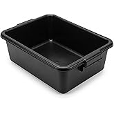 Carlisle Comfort Curve Bus Box, Plastic Dish Tote, 15 x 20 x 7, 1 Ct, Black
