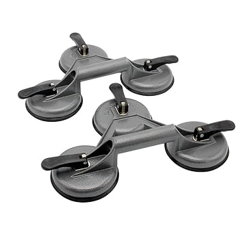 Forever Speed 2x Aluminium saugheber glasheber glassauger 120 kg 120 mm vakuumheber met 3 zuignappen