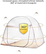 QWORK Mosquito Net for Bed 150x200x150cm Pop Up Foldable Double Door view 4
