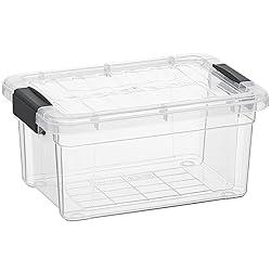 Superio Clear Storage Box with Lid, 1.85 Quart