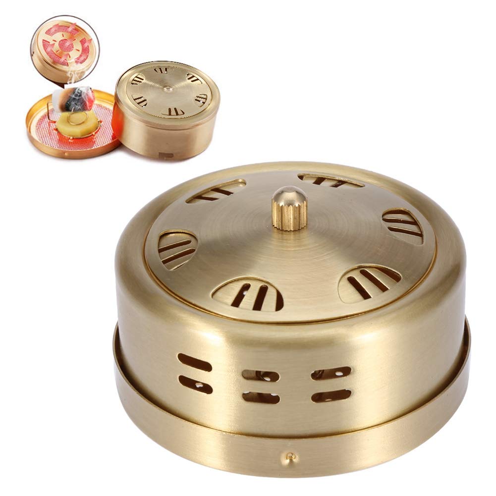 Portable Moxa Box 6-Hole Copper Moxa Stick Burner for Moxibustion Heat Therapy Alternative Medicine Treatment Holder