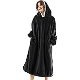 LetsFunny Blanket Hoodie,Oversized Wearable Sherpa Fleece Blanket Sweatshirt,Super Soft Warm Cozy with Giant Pocket,Gifts for Women Men Adults Teenagers Kids, One Size Fits All