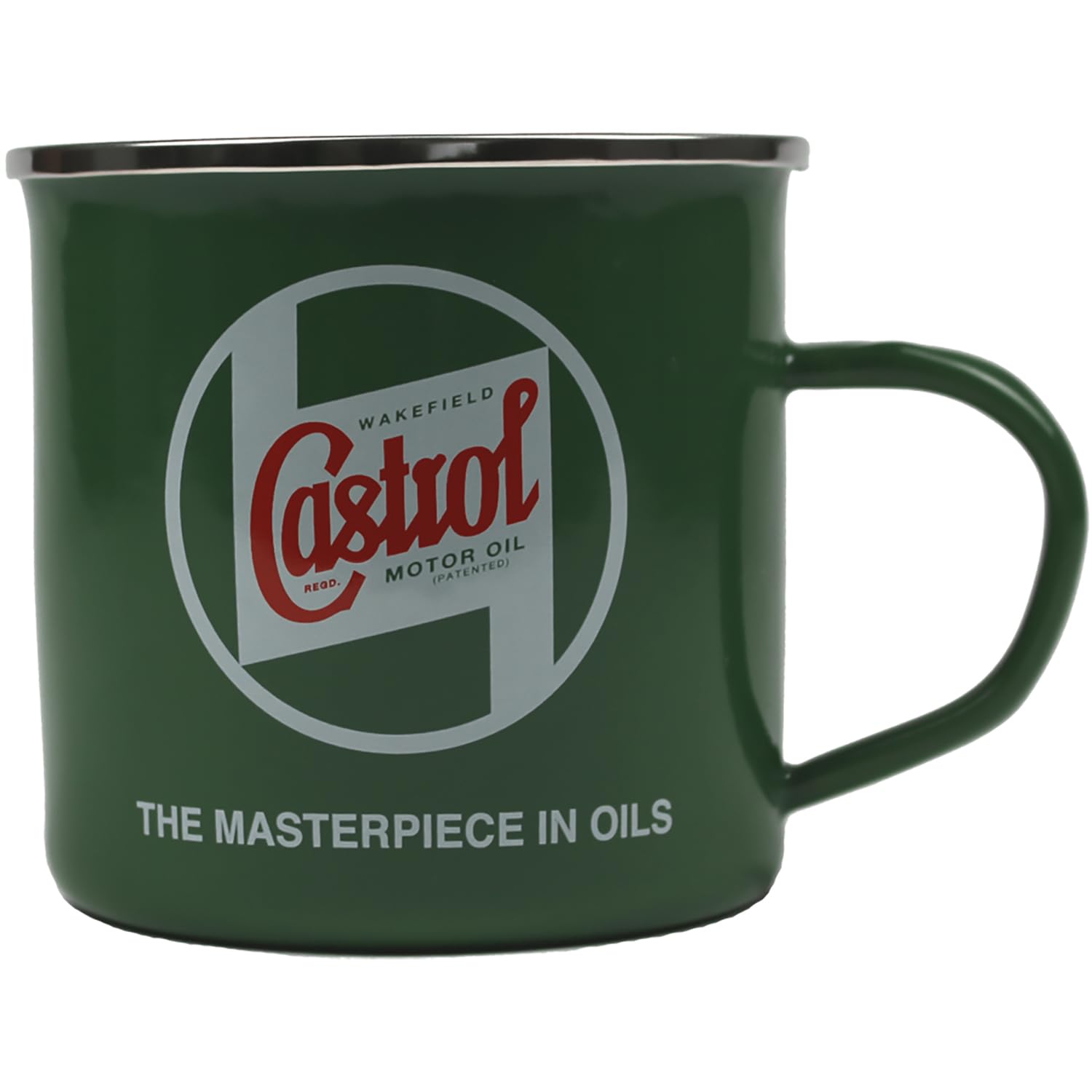 Classic Castrol STR588 Tin Mug, Green