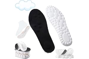 KONENBRA 4D Insoles - 4D Cloud Technology Insole - Super Soft, Ultra Comfort Insoles, 4D Sports Shoes Insoles, Acupoint Massage Insole for Foot & Joint Support (11-12, Black)