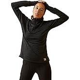 Ariat Womens WMS RBR Gridwk Bslyr 1/4 Zp Ls T-sh Blu