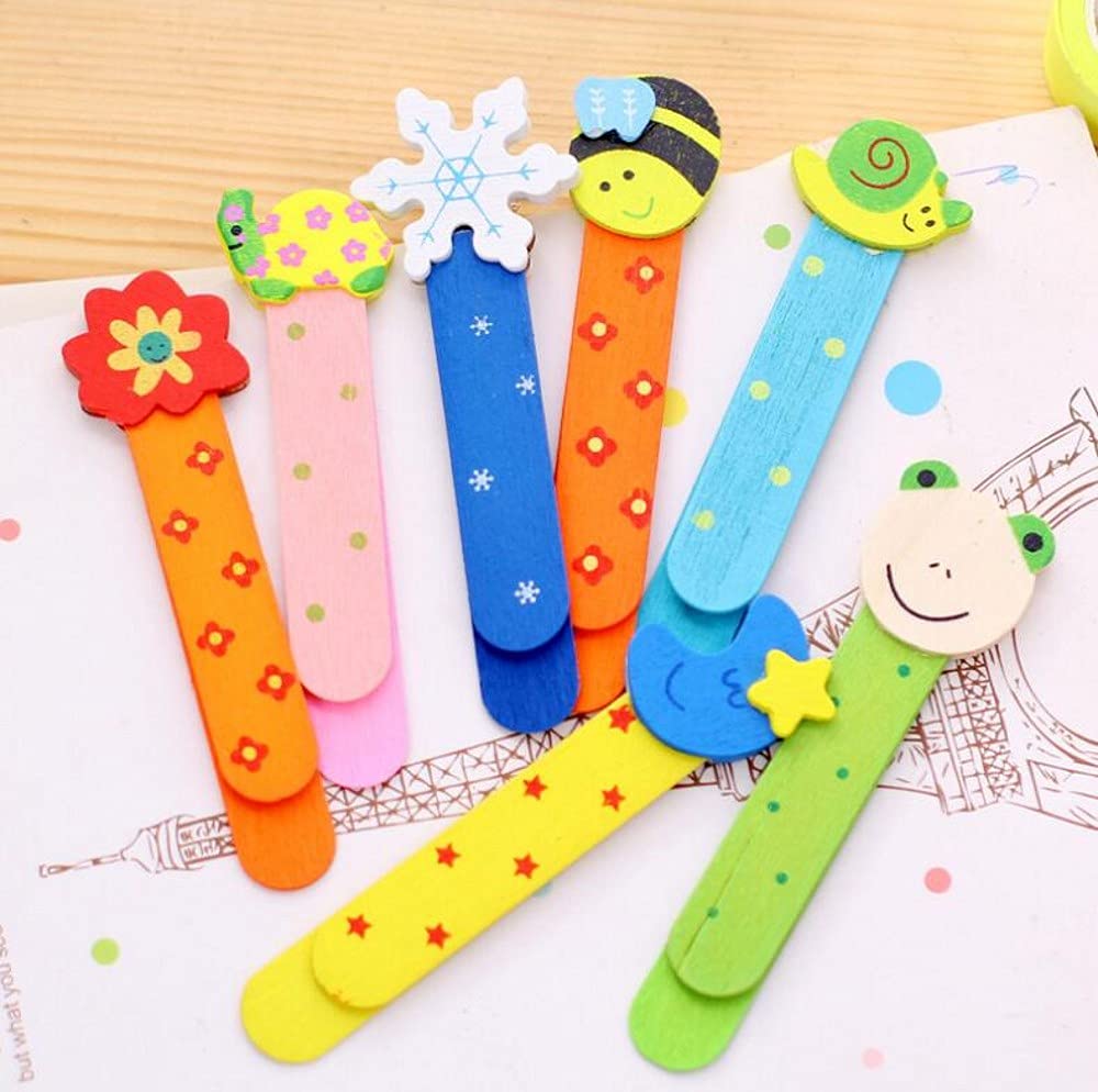 CHSYOO 20 Pieces Animals Bookmark Cartoon Wooden Gifts for Kids Birthday Party Favor Christmas
