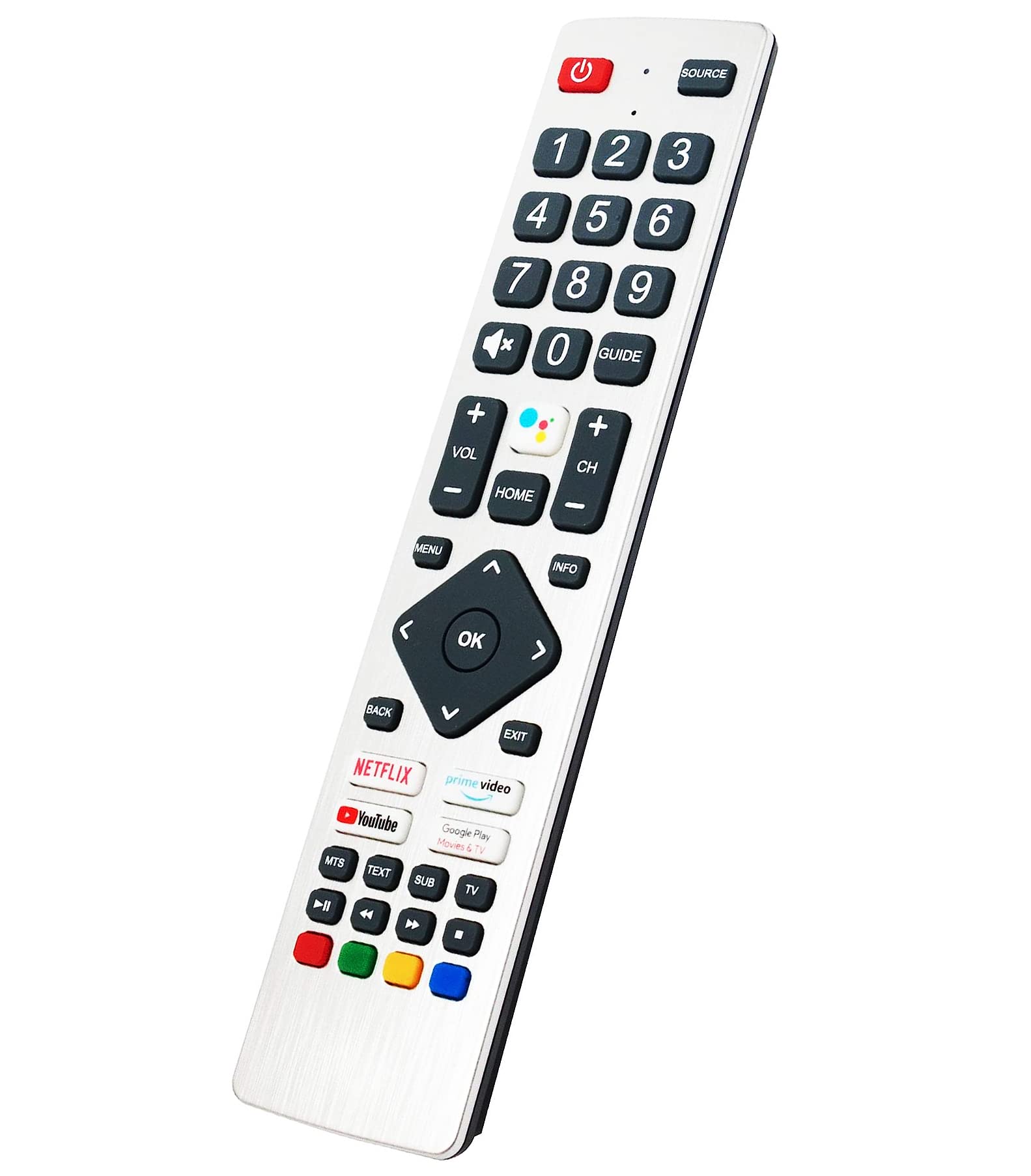 Replacement Voice Remote Fit for Sharpp Android TV 4K UHD 24BI2EA 24BI3EA 24BI5EA 24BI6EA 32BI2EA 32BI3EA 32BI5EA 32BI6EA 32DI2EA 32DI3EA 32DI4EA 32DI6EA 32FI2EA 32FI4EA 32FI6EA 32FI7EA SHWRMC0133