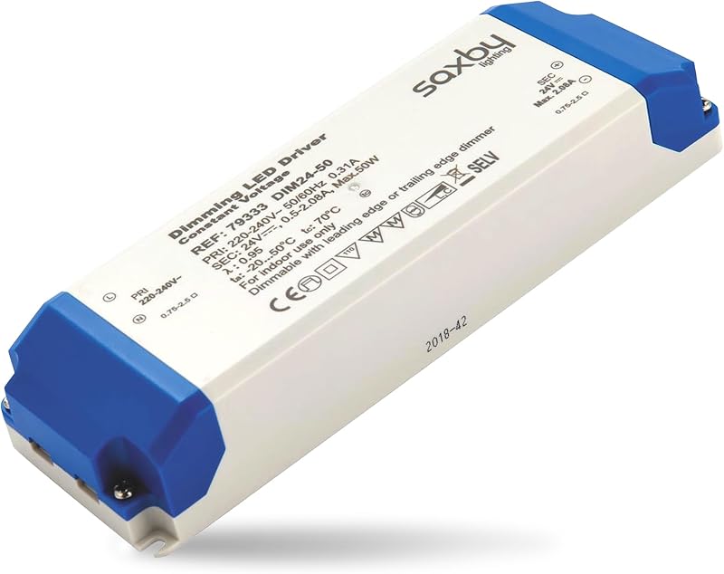 National Lighting 24V 50W Constant Voltage Dimmable LED Driver IP20 Indoor