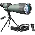 Barska Benchmark Waterproof Straight Spotting Scope with High Zoom Power, Objective Focus, Carrying Case & Tripod for Hunting Birding Target Shooting