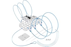 A1FISHER Crab Snare Traps with 6 Loops, 1OZ Galvanized Steel Block, Rectangular Crab Snare for Dungeness, Rock, Blue Crab