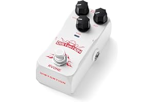 RVONE High Gain Distortion Pedal for Electric Guitar, Aluminum Guitar Pedal, Analog Guitar Effects Pedal for Compact Stage & Studio Pedal, True Bypass