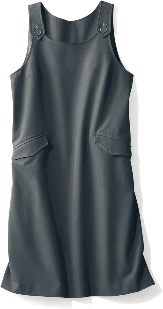 Amazon Co Jp ベルメゾン 妊婦さん 事務服 マタニティ ジャンパースカート チャコール サイズ マタニティｌ 服 ファッション小物