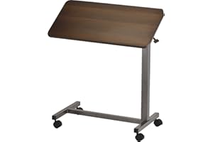 NOVA Medical Products Overbed Tilt Position Table with Locking Swivel Wheels, Easy Adjustable Bedside Tilt Table, Quick and Easy Assembly