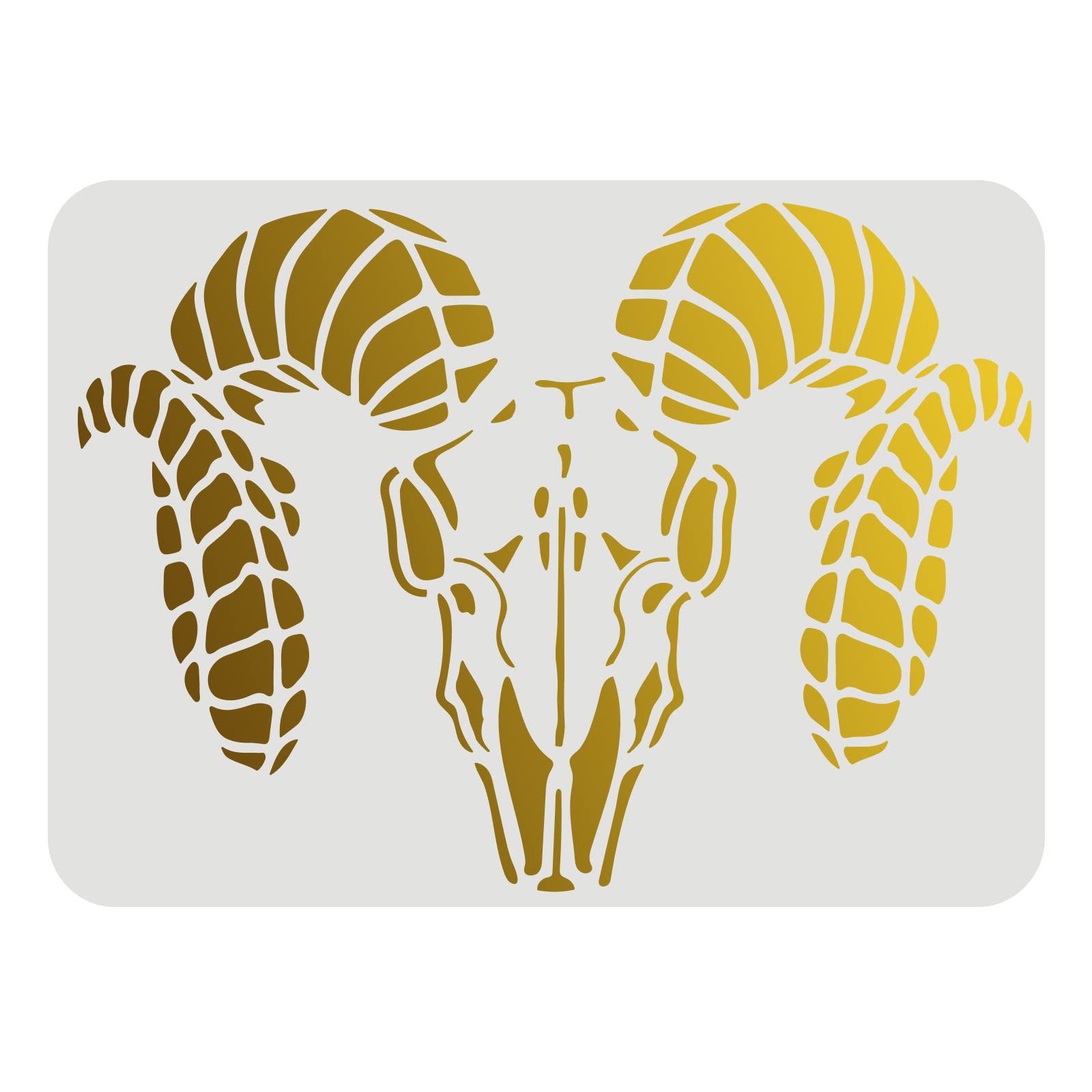 FINGERINSPIRE Rams Skull Stencil 29.7x21cm Reusable Rams Skull Drawing Stencil for Decoration Ram's Head Stencil Longhorn Stencil for Painting on Furniture, Wall, Fabric, Paper