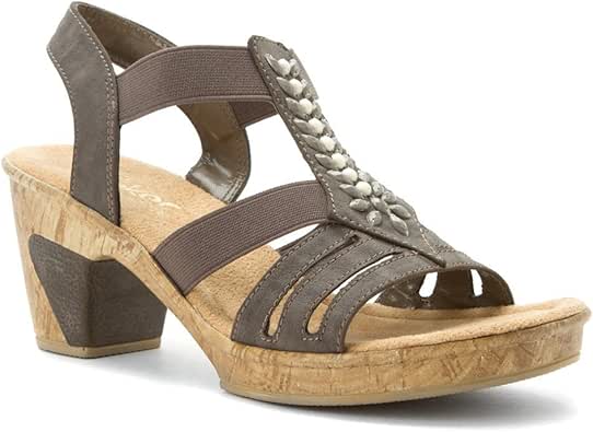 Amazon.com | Rieker Women's Stromboli 69701 Roberta 01 37 (US Women's 6.0-6.5) B(M) US | Sandals