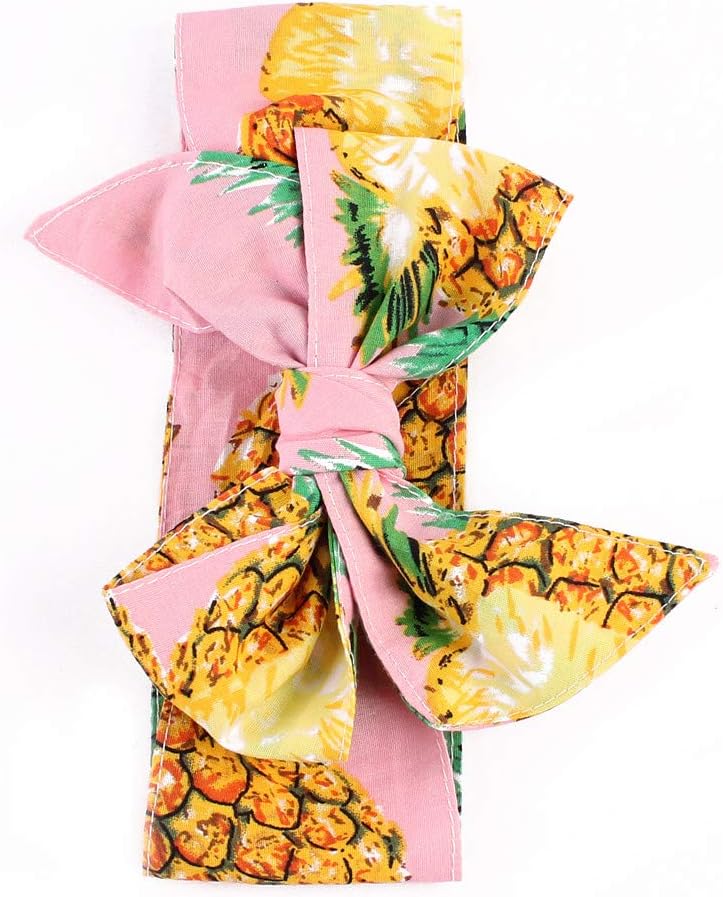 Looekveoyi Girls Headbands Kids Toddler Fashion Cute Floral Fruit Printed Elastic Hairband Phtography Props Headwear Accessories