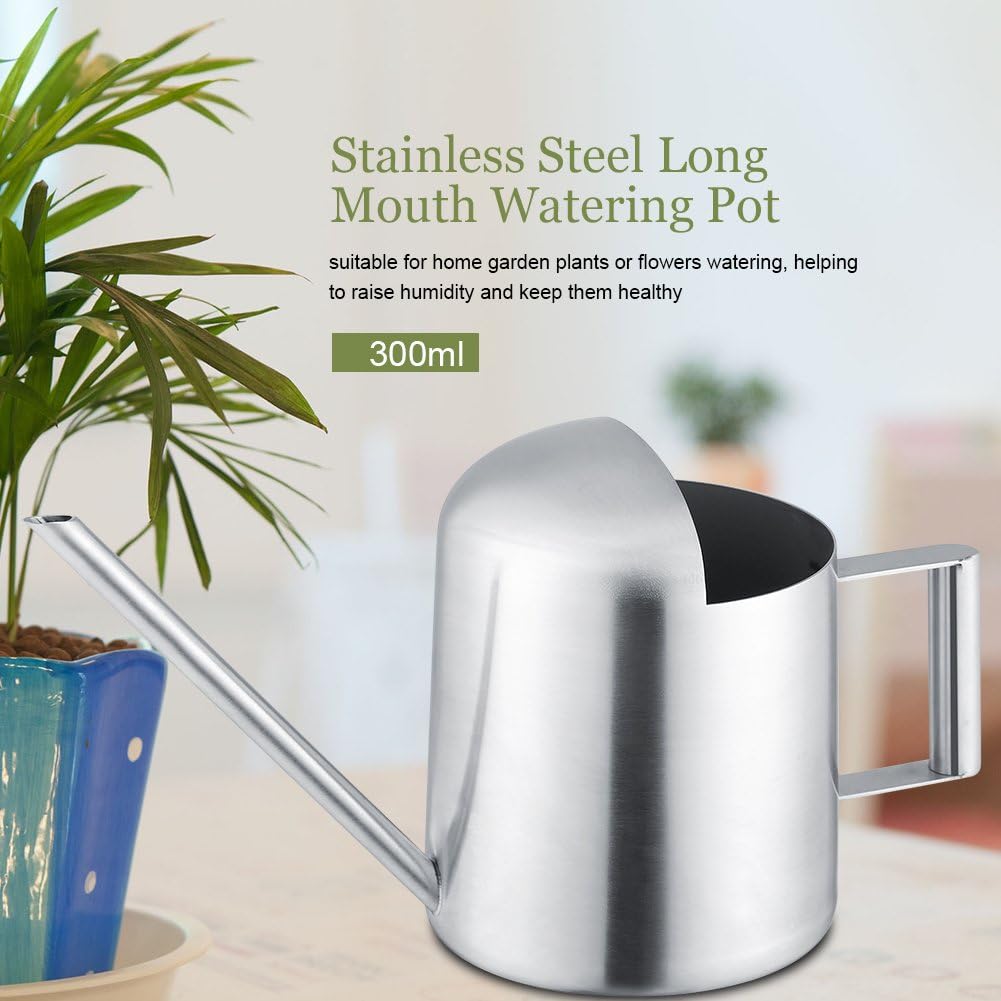 Gorgeri Stainless Steel Watering Can 300/500mL Garden Plant Flower Long Mouth Sprinkling Pot Watering Can (300ml) - Image 4