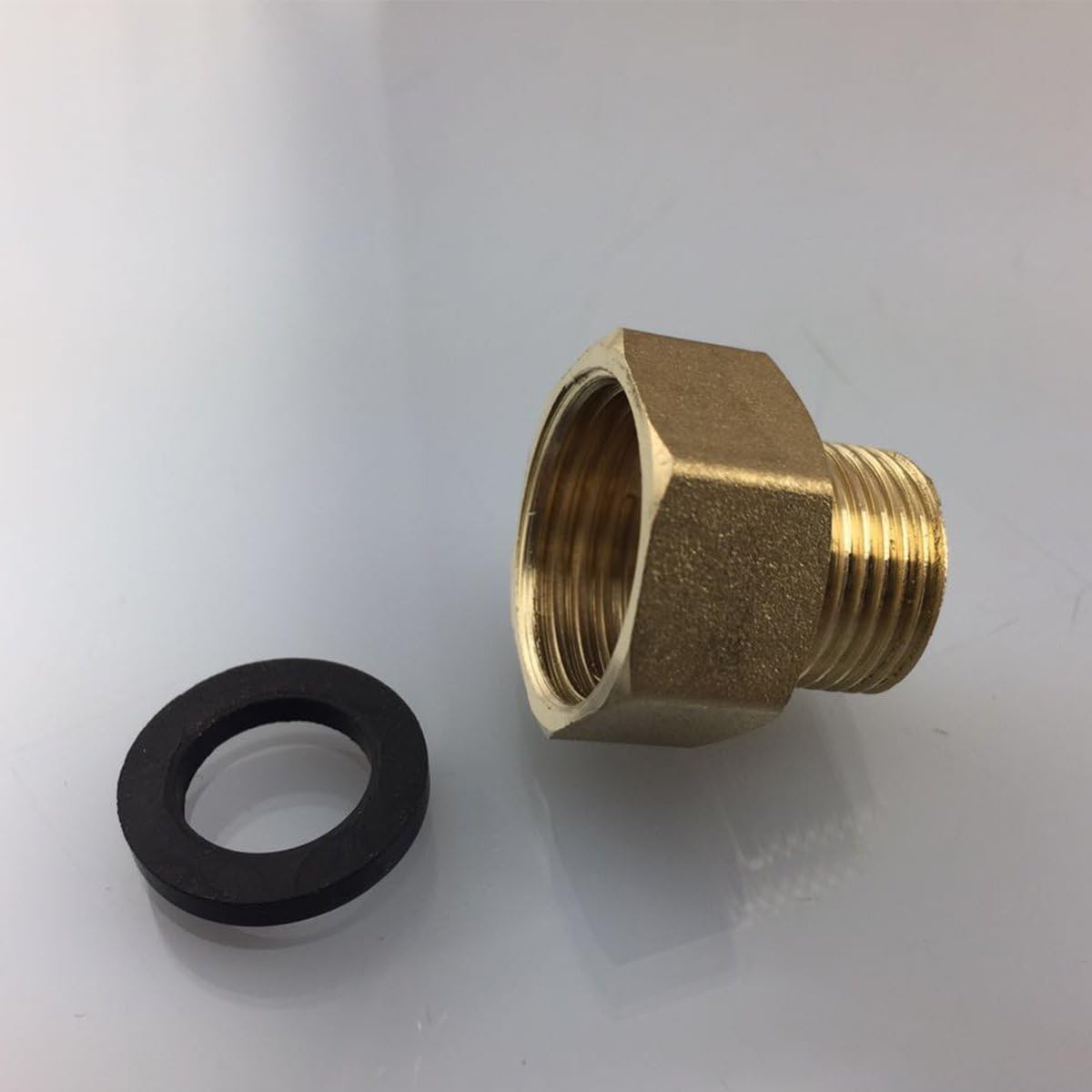 CIENCIA Brass Thread Fitting Reducer 1/2 Inch Female to 3/8 Inch Male Thread Adapter 1/2 Inch to 3/8 Inch Thread Adapter for Shower Hose Chrome - Image 3