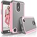Tekcoo Case for LG K20 V/LG K20 Plus/LG Harmony / V5 / K10 2017, Cute [Tmajor] Shock Absorbing [Baby Pink] Rubber Plastic Scratch Resistant Defender Bumper Grip Hard Cover Cases