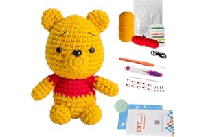 CORODER Crochet Set for Beginners - Classic Winnie Crochet Kit with Detailed Video Guide, Beginner Comprehensive Crochet Kit for Novices