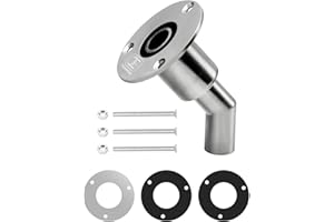 OCEANBROAD Stainless Steel 316 Thru Hull Exhaust, Fitting 22mm/24mm Hose Pipe Marine Exhaust Port for Webasto, Planar, Eberspacher, Chinese Diesel Parking heaters, with Bolts and Nuts