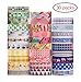 Ninico Washi Tape Set of 30,Decorative Adhesive Paper Masking Tapes 10MM Wide,Writable Sticky Tape Set for Scrapbooking/Craft