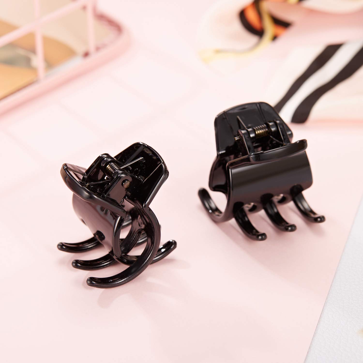 12 Pieces Hair Claw Clips Medium Size Hair Claws Hair Styling Accessories in 1.3 Inches for Women Girls : Beauty