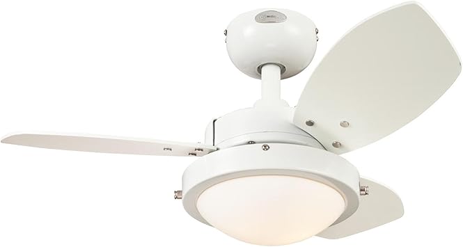 Westinghouse Lighting 7247200 Wengue Two Light Reversible Three Blade Indoor Ceiling Fan White Finish With Opal Frosted Glass 30 Inch Lighting Ceiling Fans Ceiling Fans Accessories Vit Edu Au