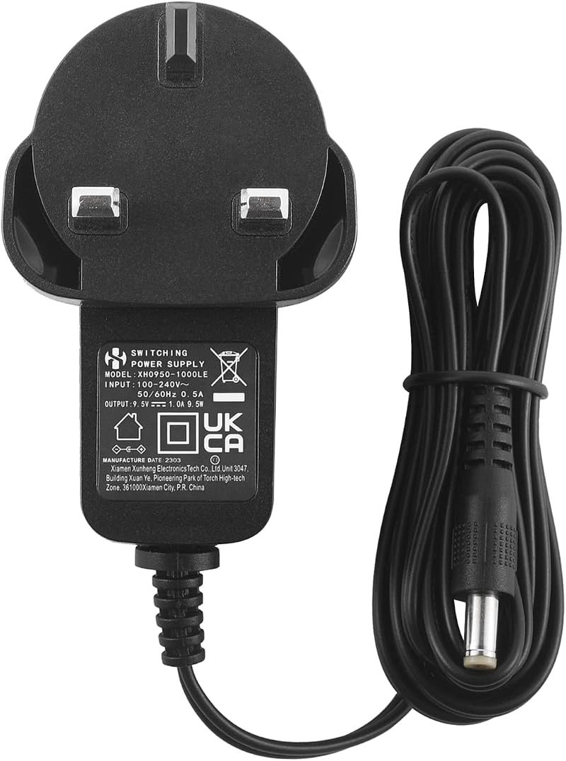 Security-01 9.5V 1A AC/DC Power Adapter for Casio Piano UK Plug 4.8x1.7