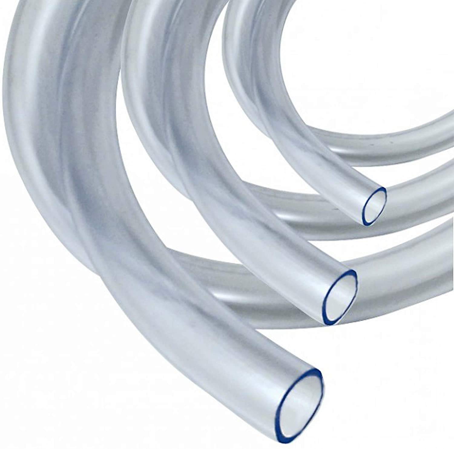 8mm ID x 11mm OD Clear PVC Tubing Pipe Hose 5 Metres