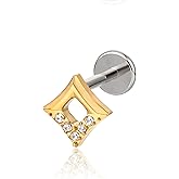 limerencia F136 Hypoallergenic Titanium Flat Back Stud,G23 Implant Grade Press Fit Threadless Earrings 20g 6mm 8mm Push Pin Tragus Cartilage Helix Conch Nose Piercing(1PC)